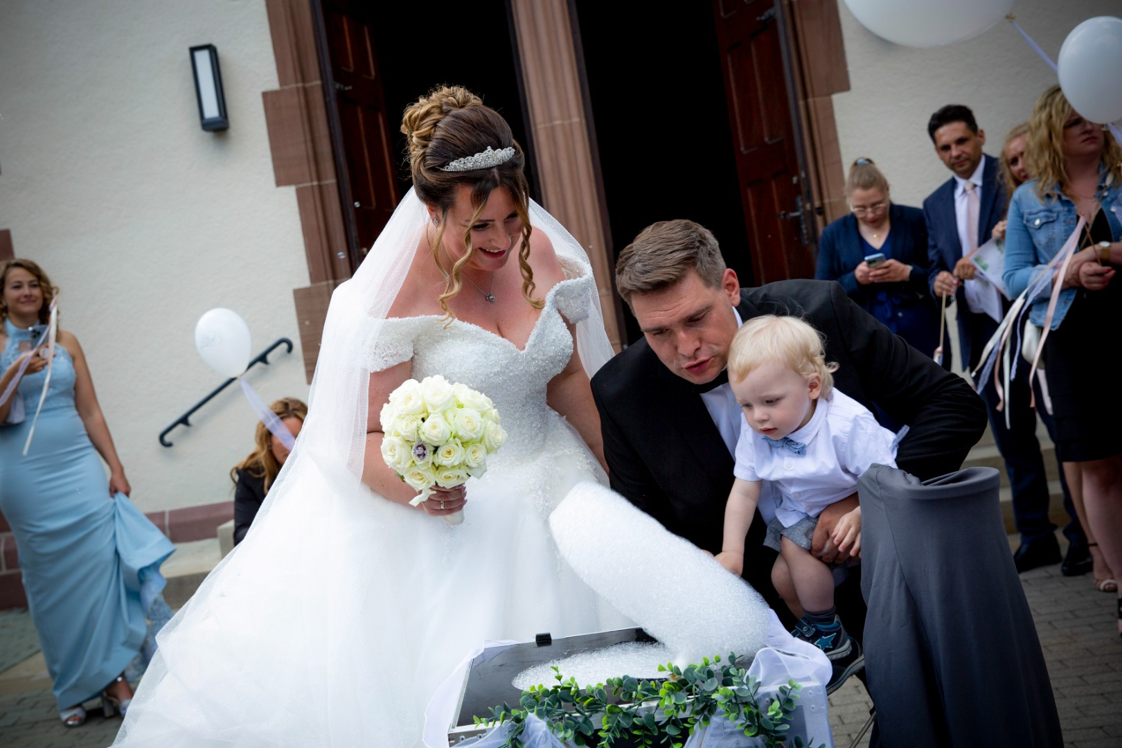 Schaumherzen bei einer Hochzeit in NRW